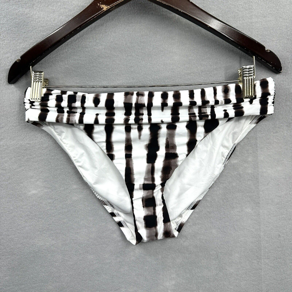 La Blanca Bikini Bottom Womens 6 Ruched Animal Instinct Hipster Swim Striped